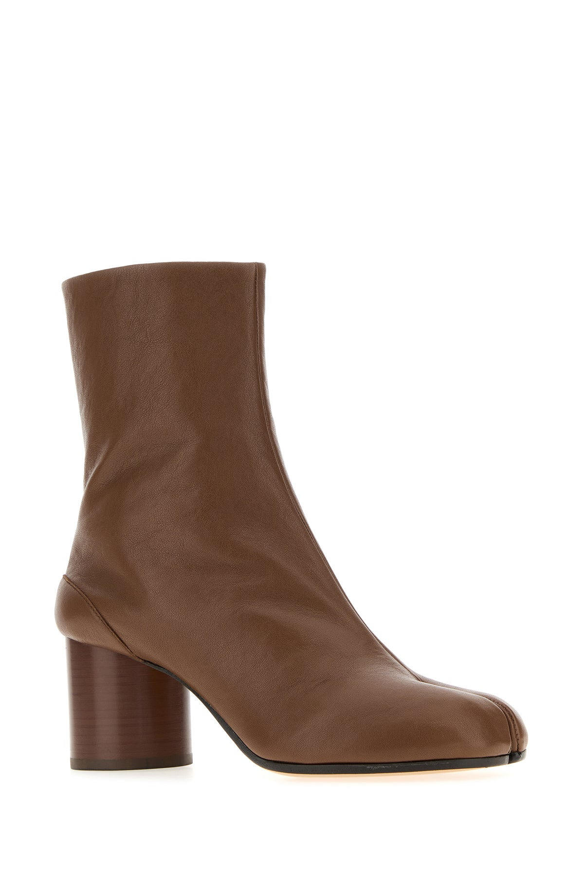 Brown leather Tabi ankle boots - 2