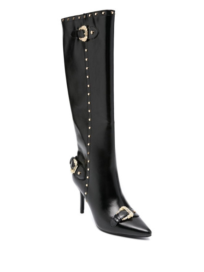 VERSACE JEANS COUTURE Baroque-buckle 100mm boots outlook