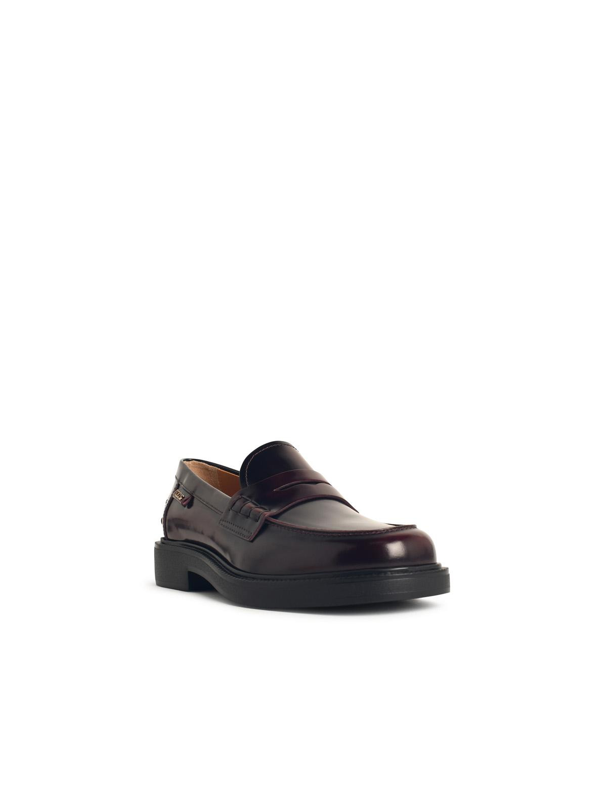 Tod's Burgundy Leather Loafers Women - 2
