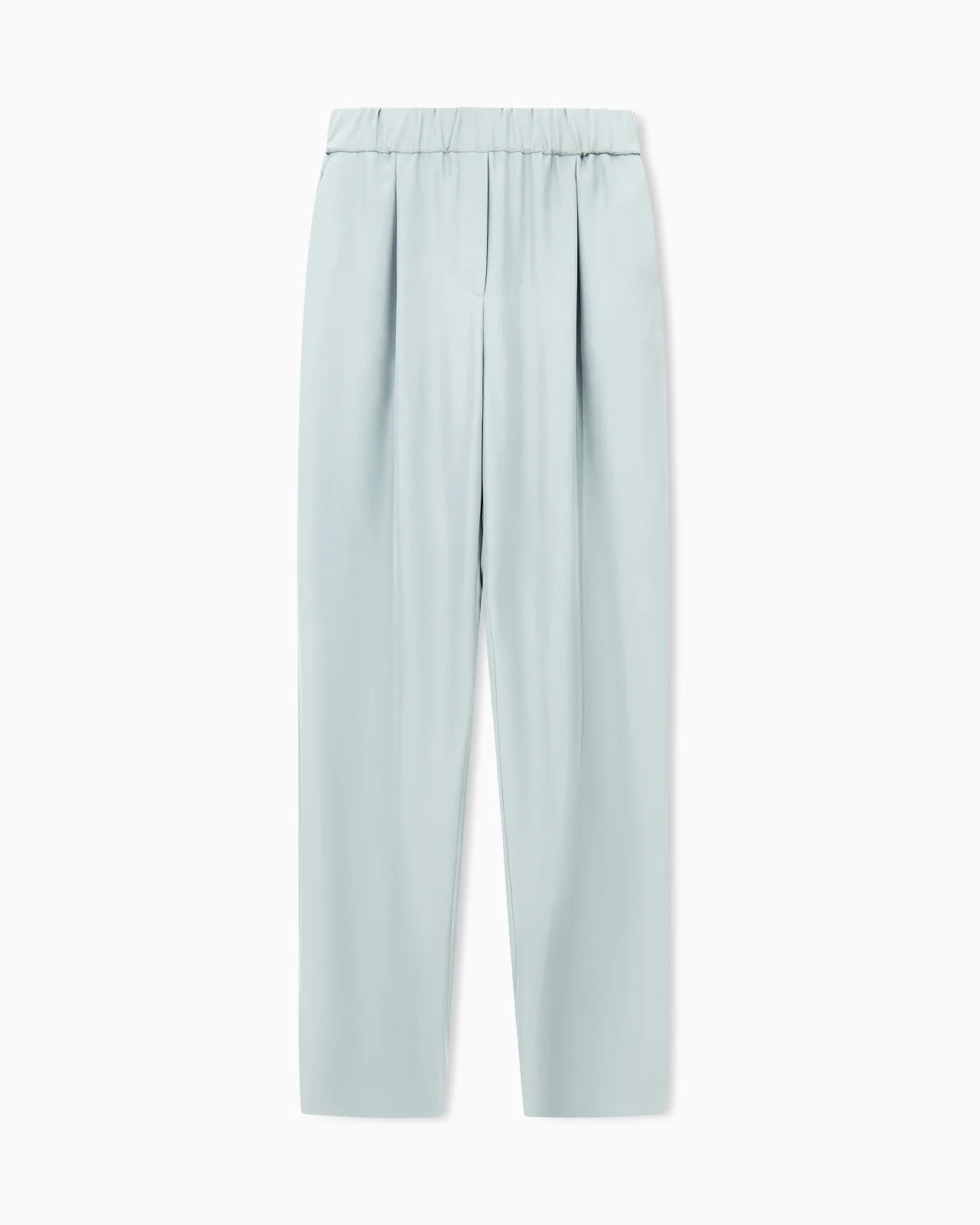 TROUSERS REGULAR FIT WASHED SILK WITH ELASTICATED HEM - 1