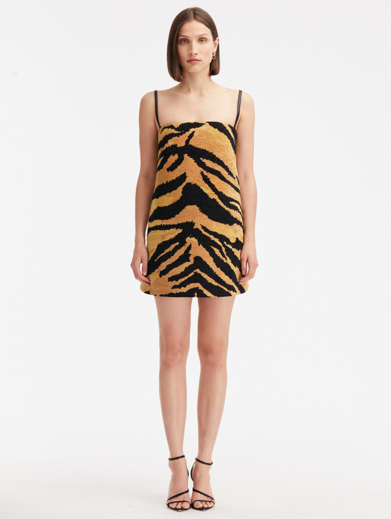CHENILLE TIGER JACQUARD 미니 드레스 1