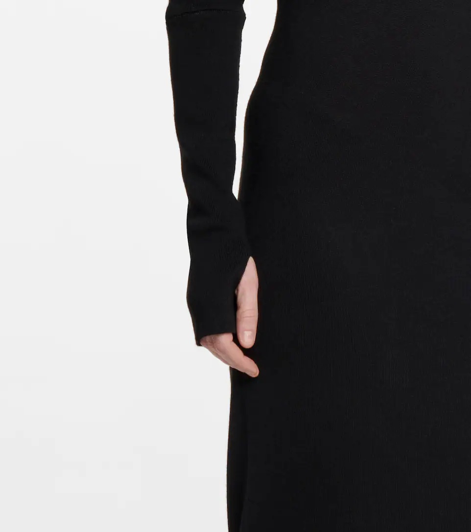 Cashmere and silk off-shoulder midi dress - 5
