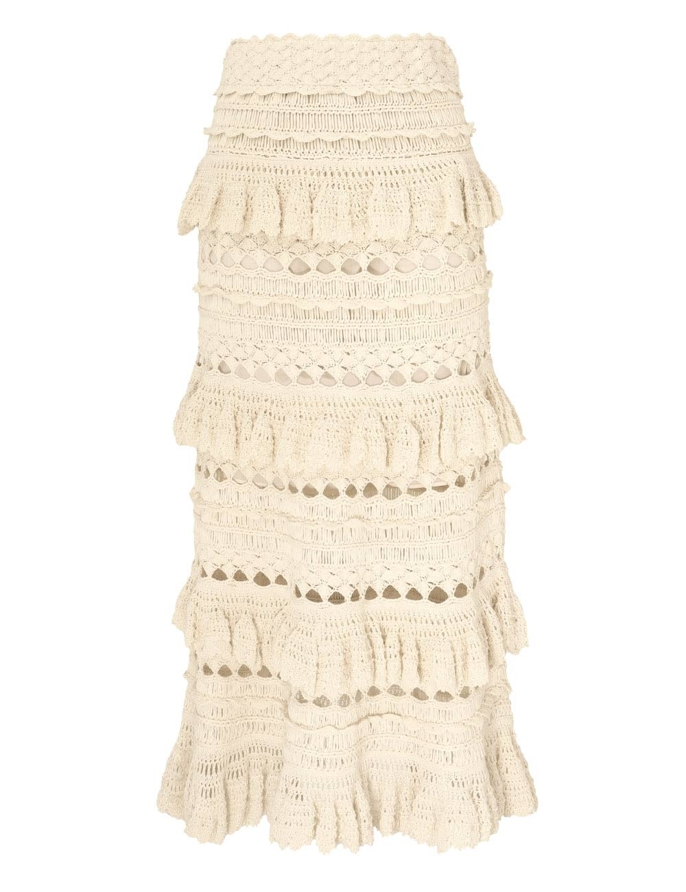 WAVERLY CROCHET MIDI SKIRT - 1