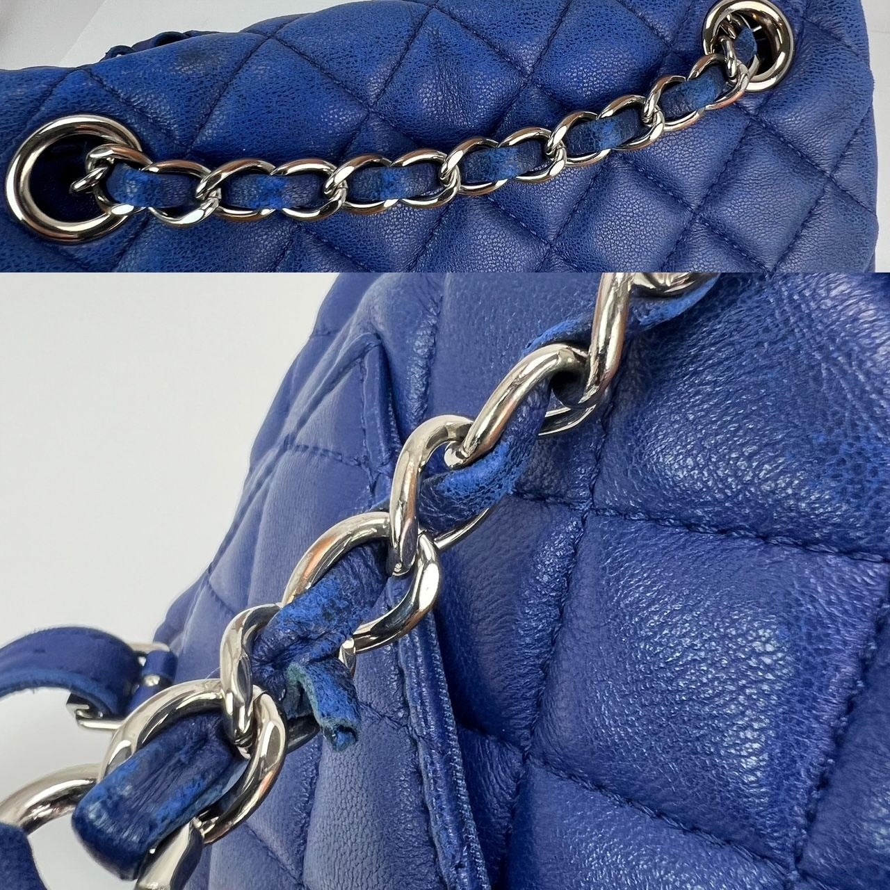 Chanel Lambskin Quilted Small Urban Spirit Blue Backpack - 6