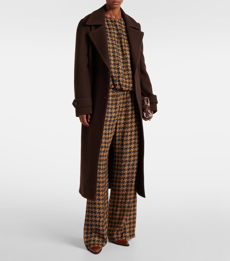 Dries Van Noten Houndstooth satin blouse outlook