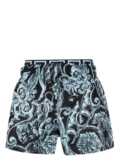 VERSACE Barocco print layered swim shorts outlook