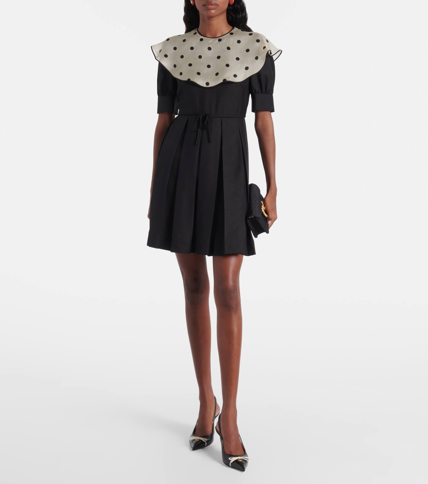 Polka dot silk minidress - 2