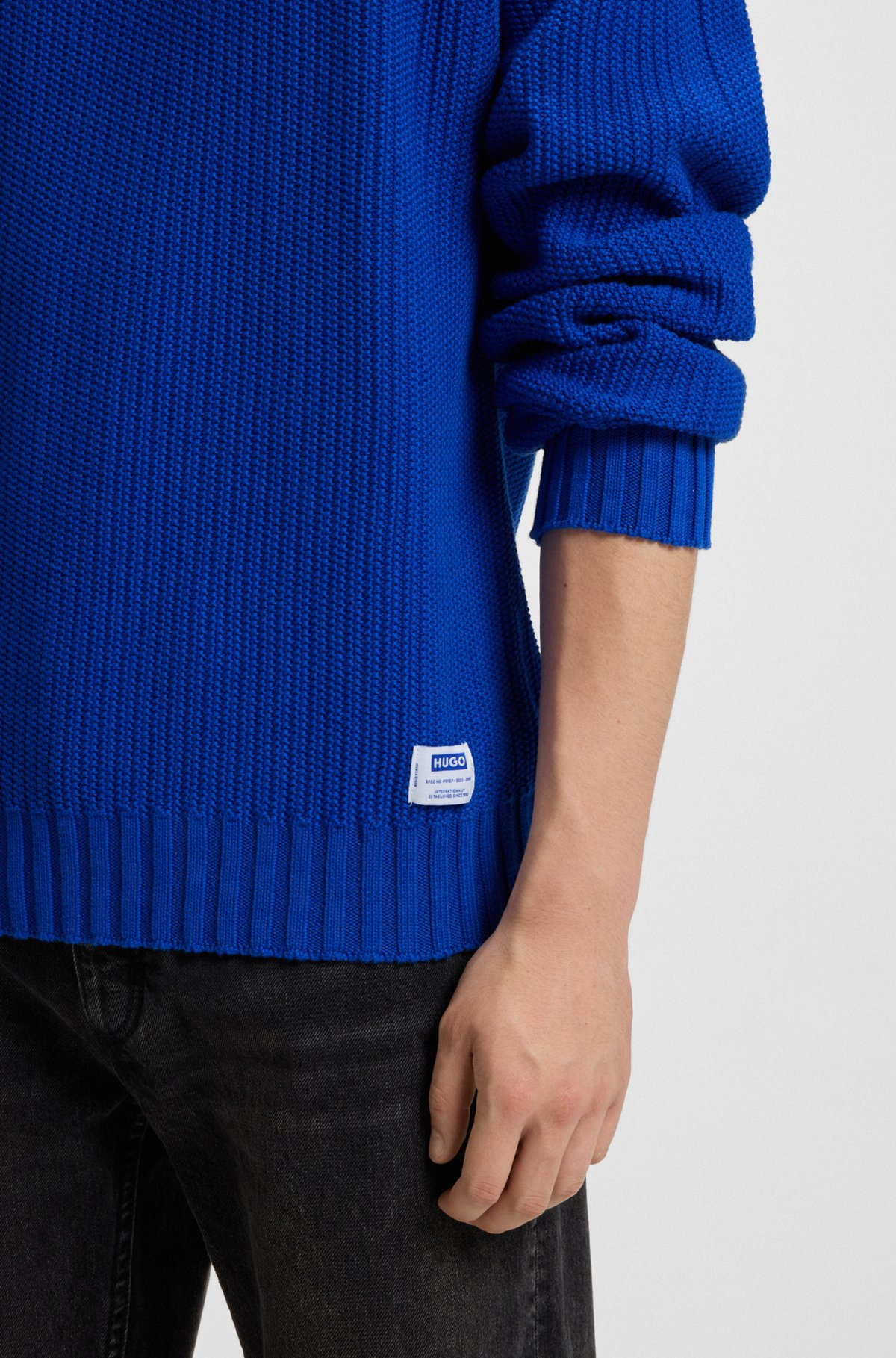 RIB-KNIT SWEATER IN COTTON - 3