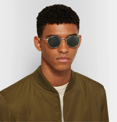 MOSCOT Dov Round-Frame Gold-Tone Sunglasses outlook