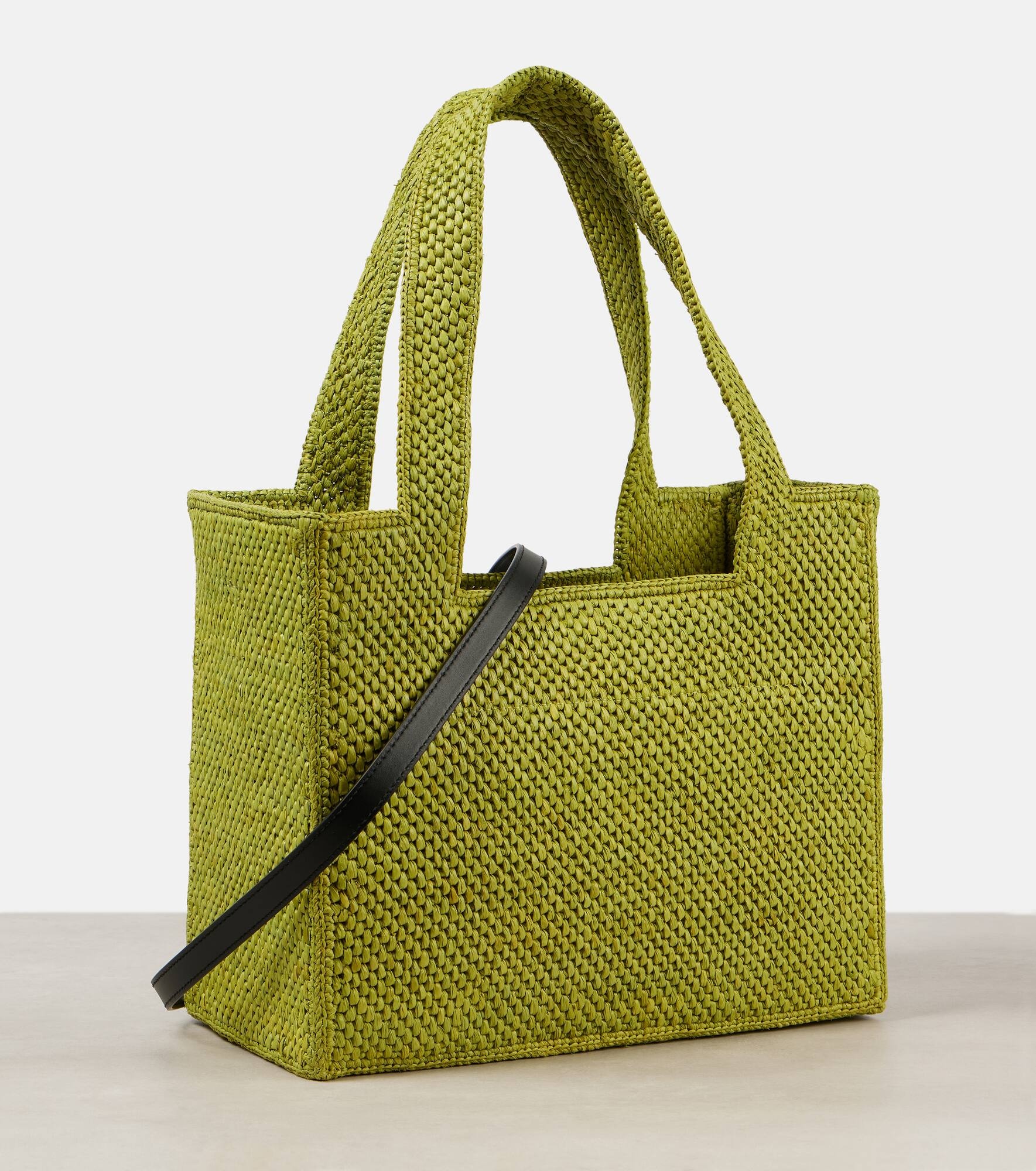 Paula's Ibiza Font Medium raffia tote bag - 4