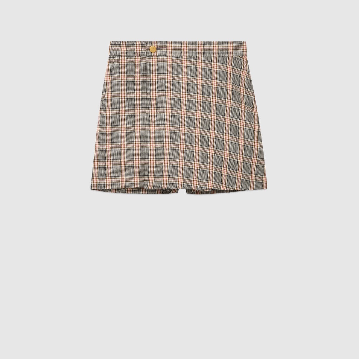 Prince of Wales wool hemp shorts - 1