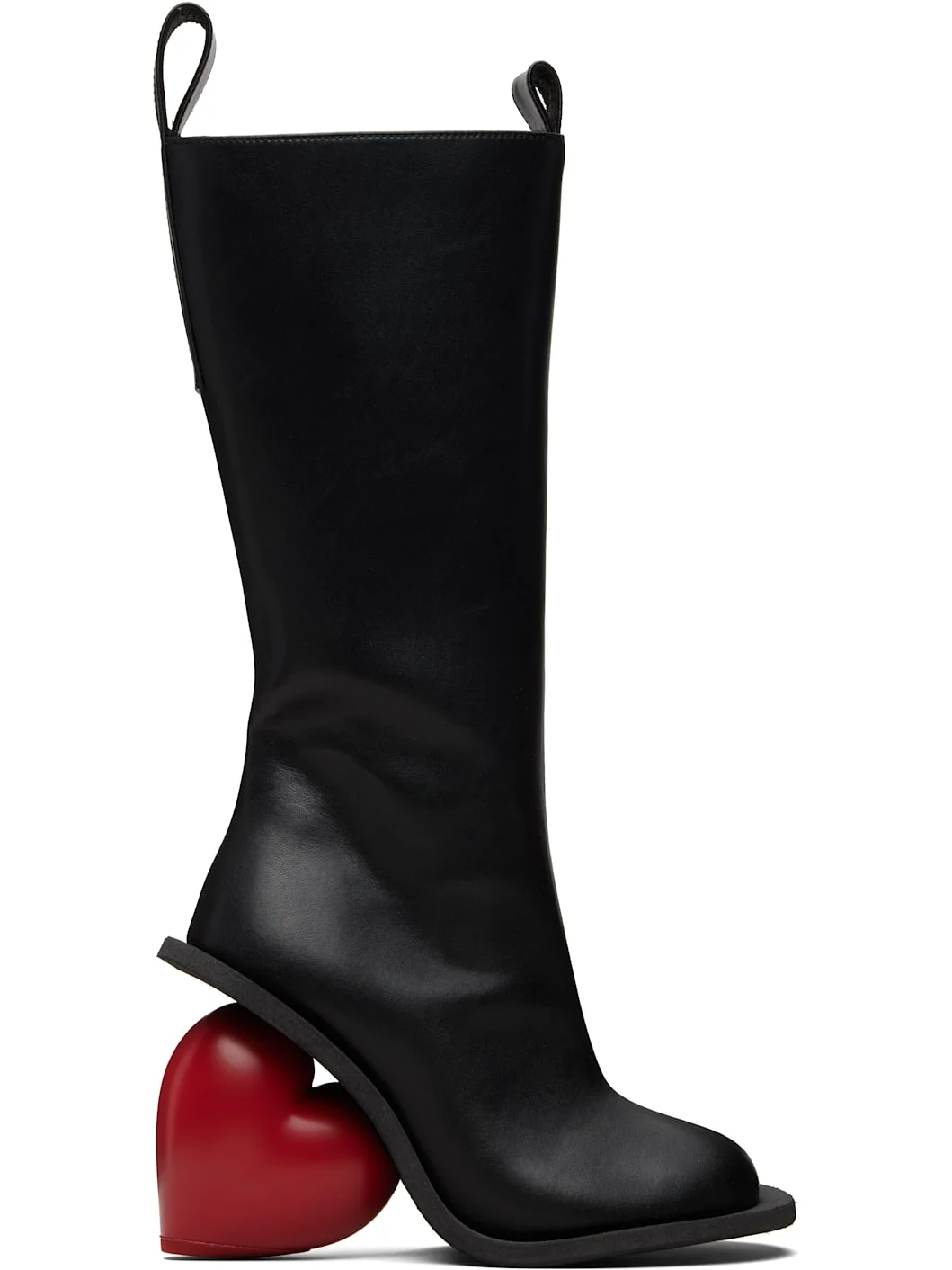 Black & Red Love Tall Boots - 1