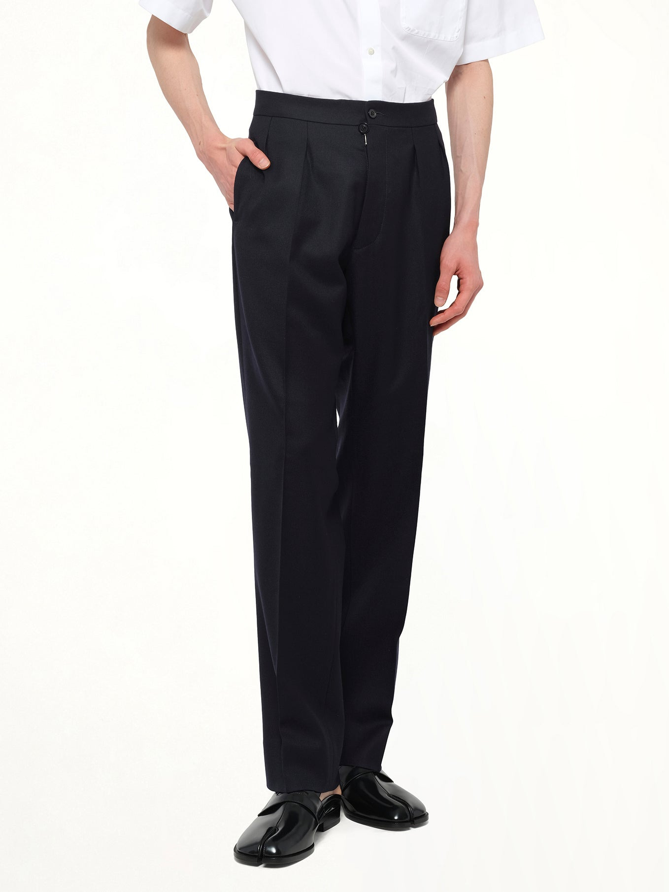 Wool Twill Pants in Blue - 6