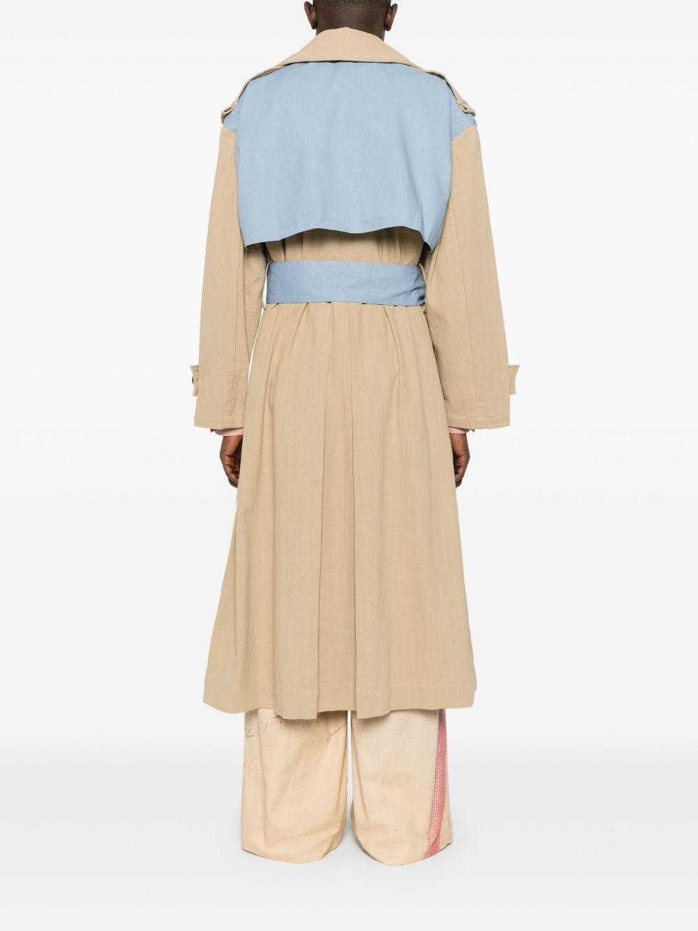 painted-panel trench coat - 4