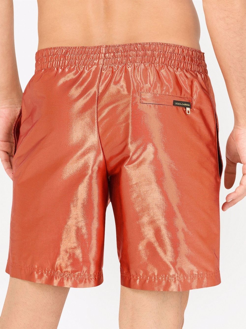 metallic drawstring swim shorts - 3