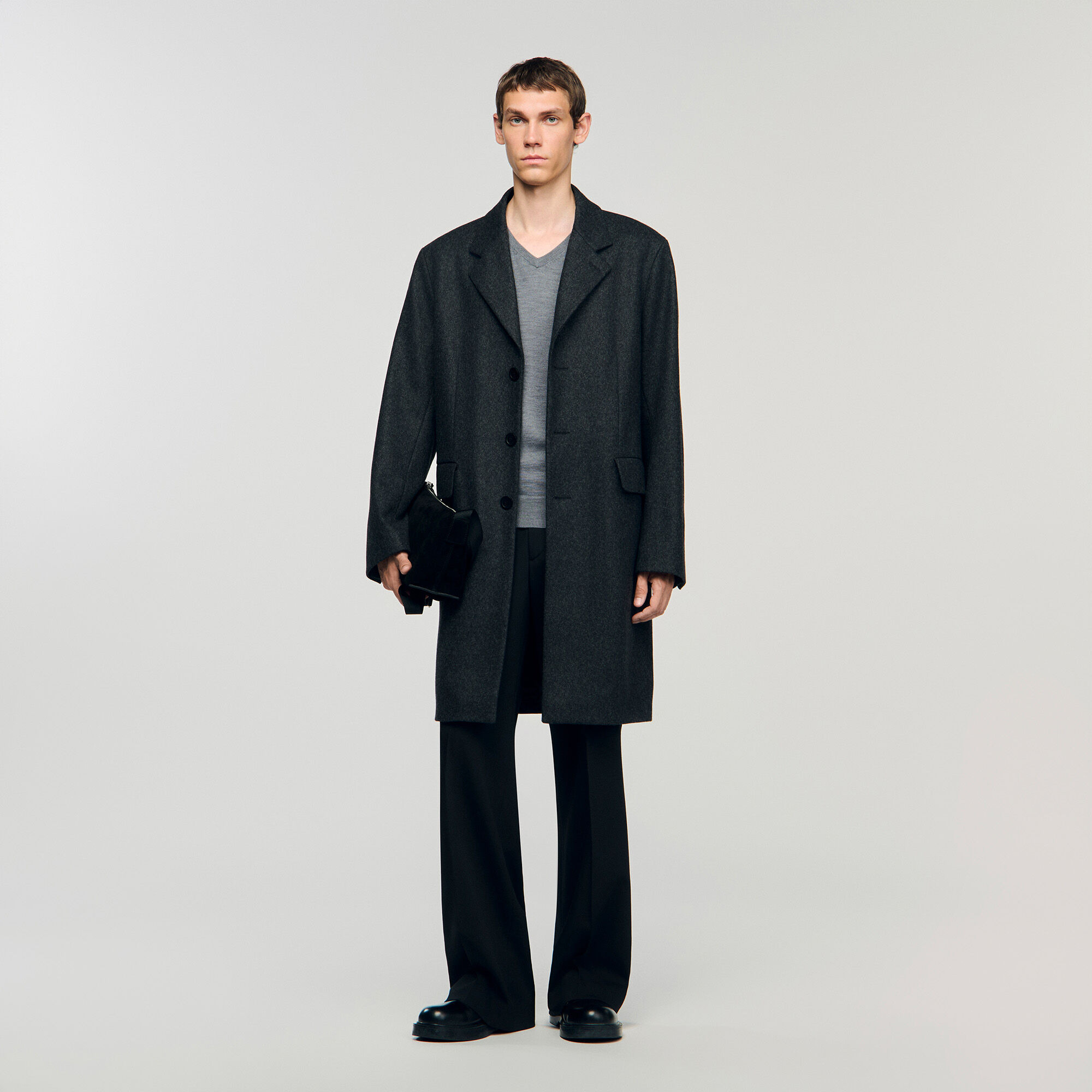 WOOL BROADCLOTH COAT - 1