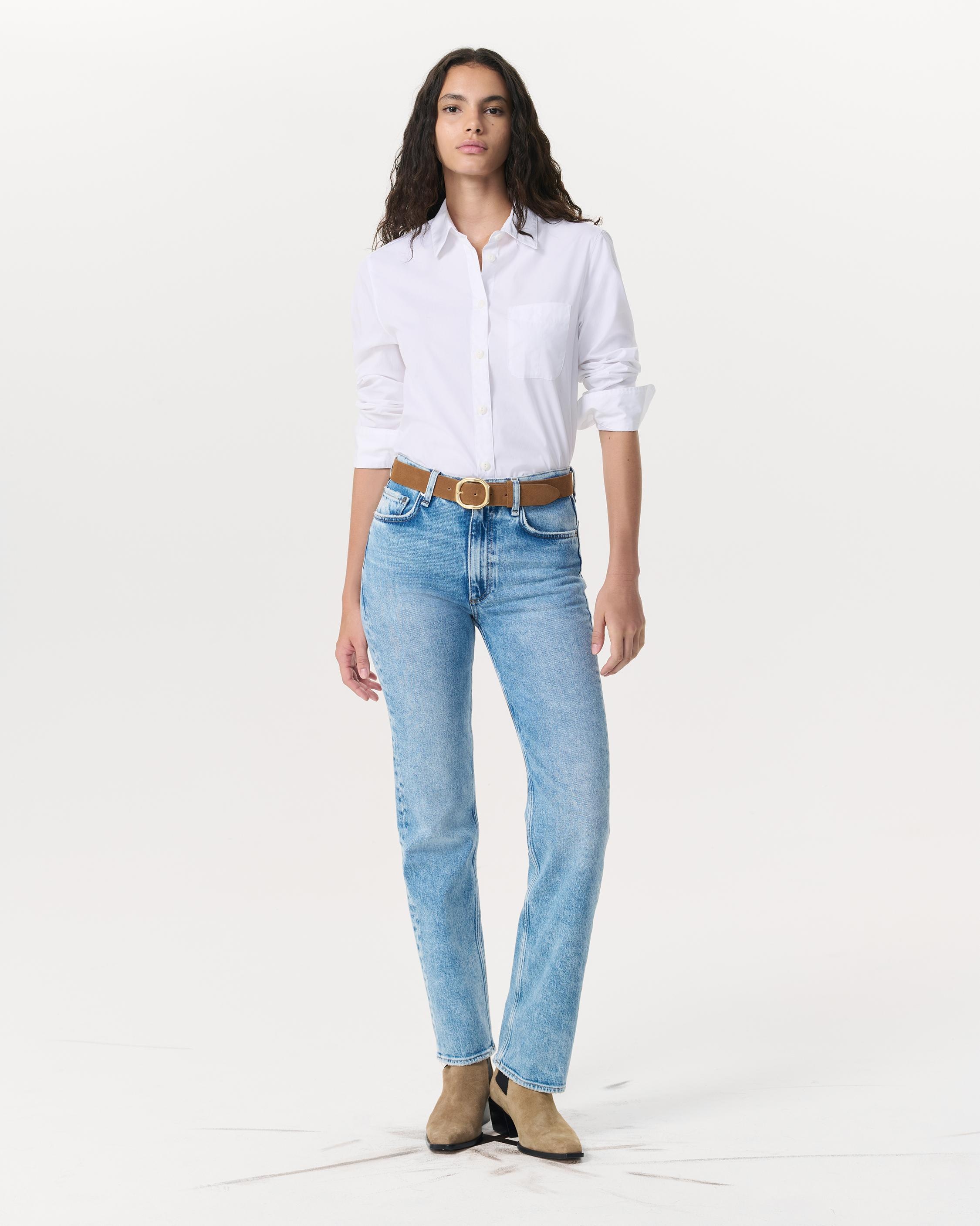 Maxine Cotton Poplin Shirt
Classic Fit Button Down - 4