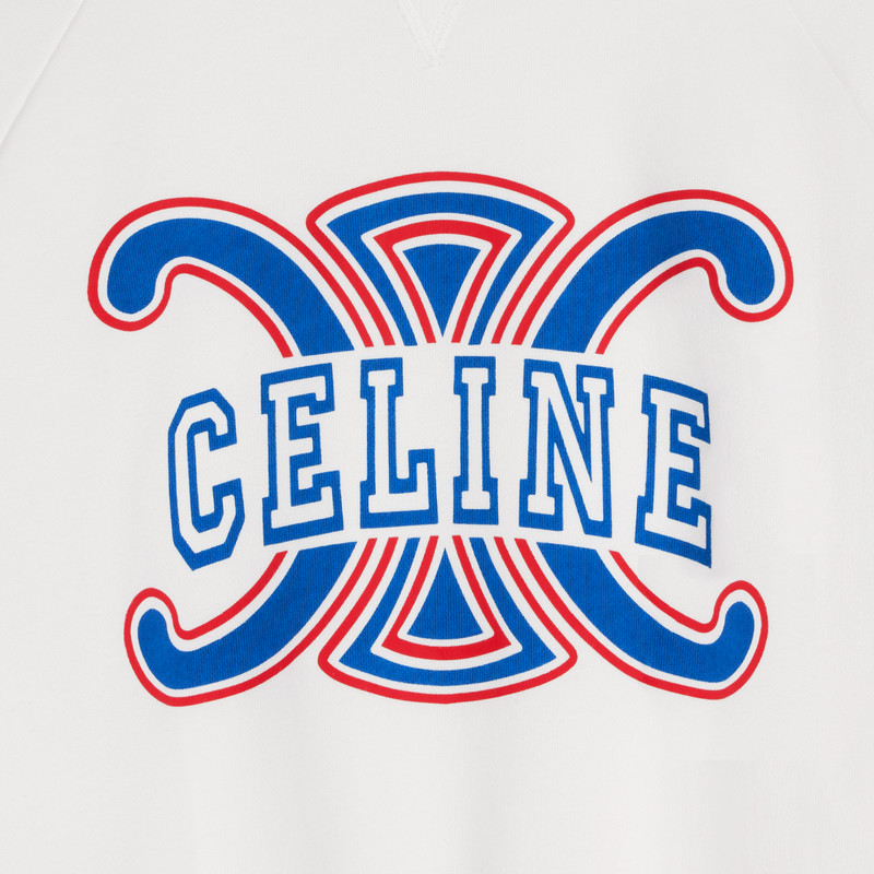 Celine triomphe sweatshirt in cotton fleece 4