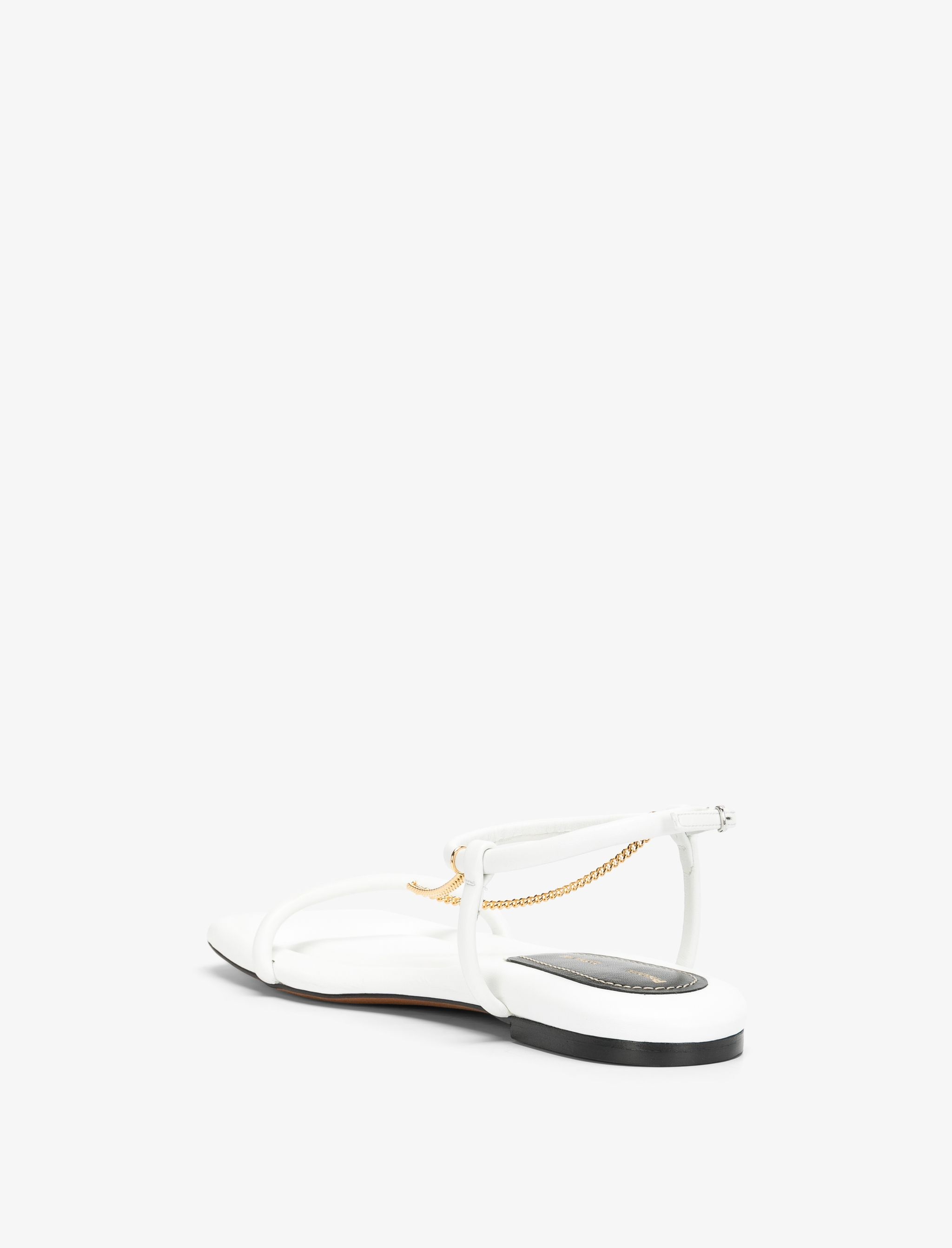 Square Padded Chain Sandals - 3
