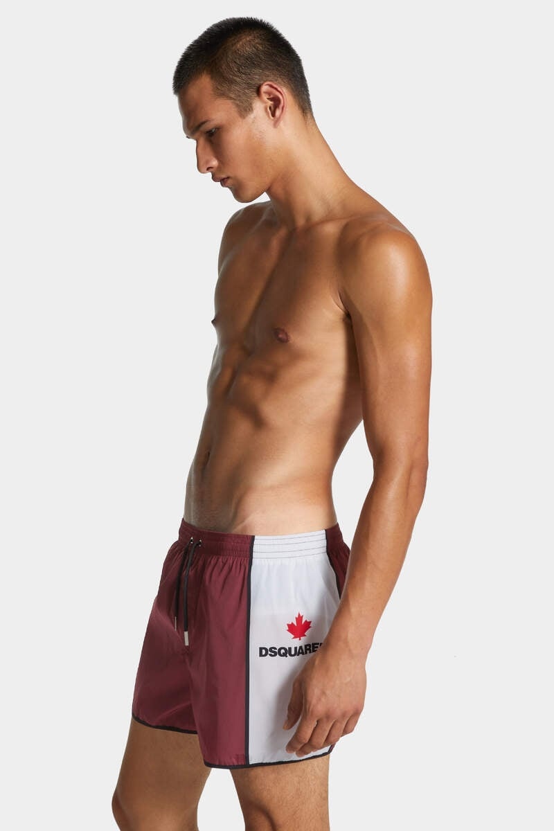 DSQUARED2 BOXEUR MAPLE LEAF MIDI SWIM BOXER - 3