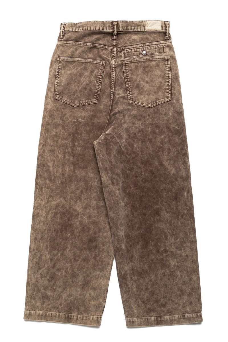 Kapital 14W Corduroy BOOGIE-DAY PORT Baggy Pants (Dirty Dyed) - Brown outlook