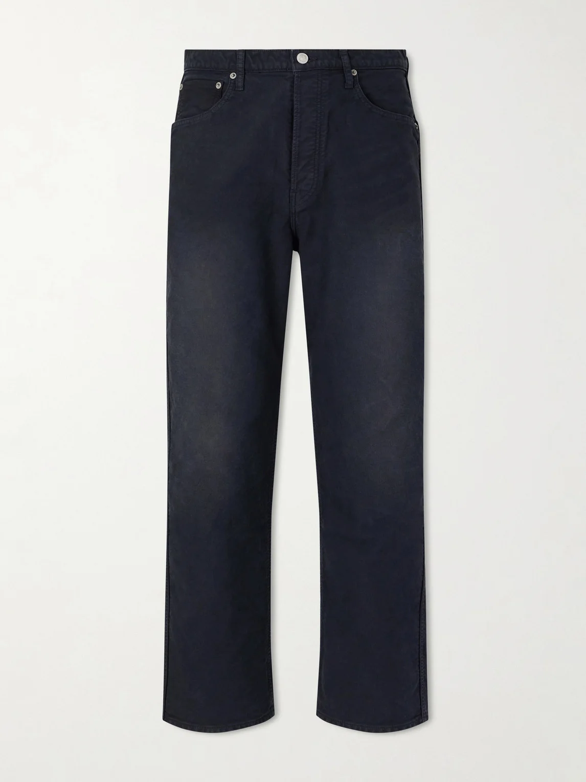 Fluxus 01 Straight-Leg Garment-Dyed Distressed Cotton-Corduroy Trousers - 1
