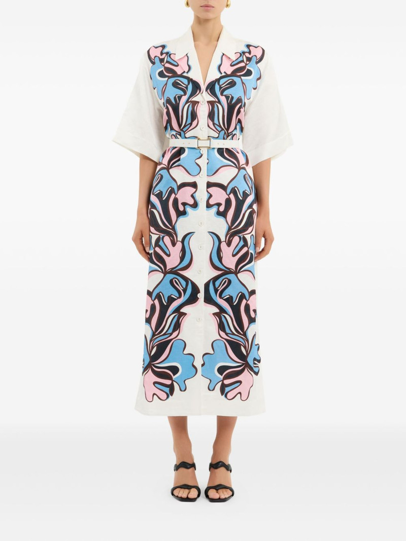 REBECCA VALLANCE Barbados Breeze buttoned midi dress outlook