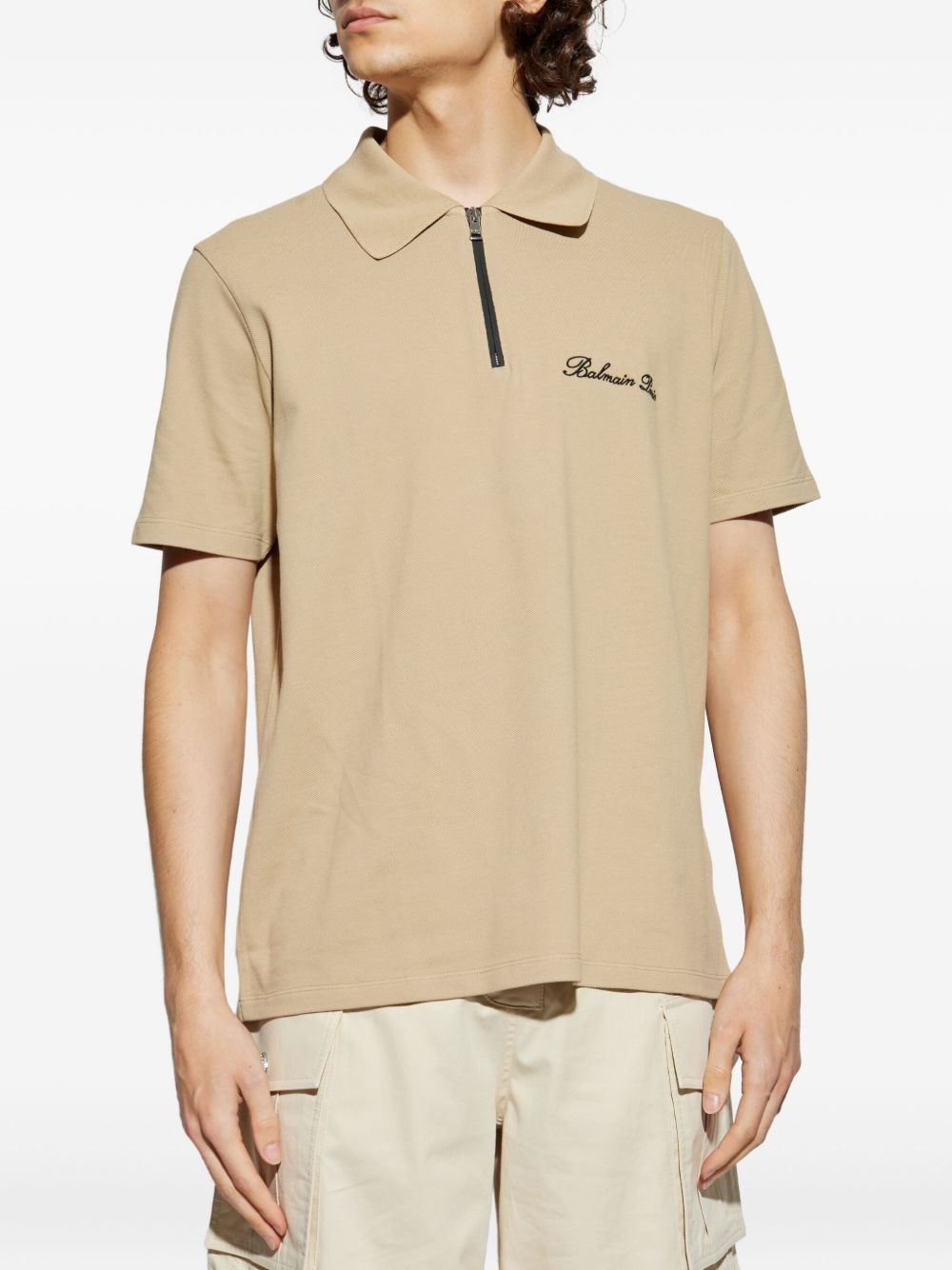 zipped polo shirt - 3