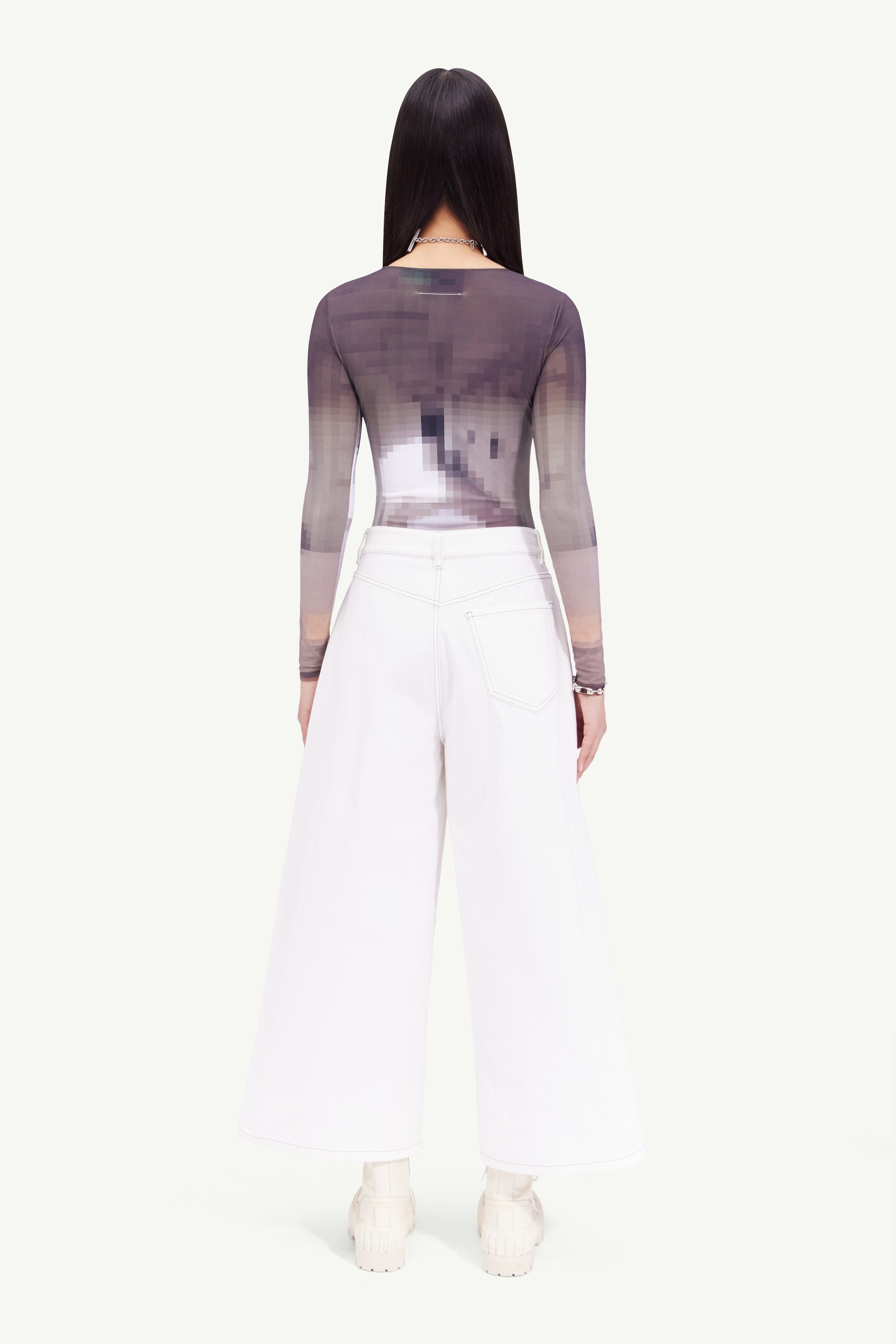 Oversized cropped jeans - 4