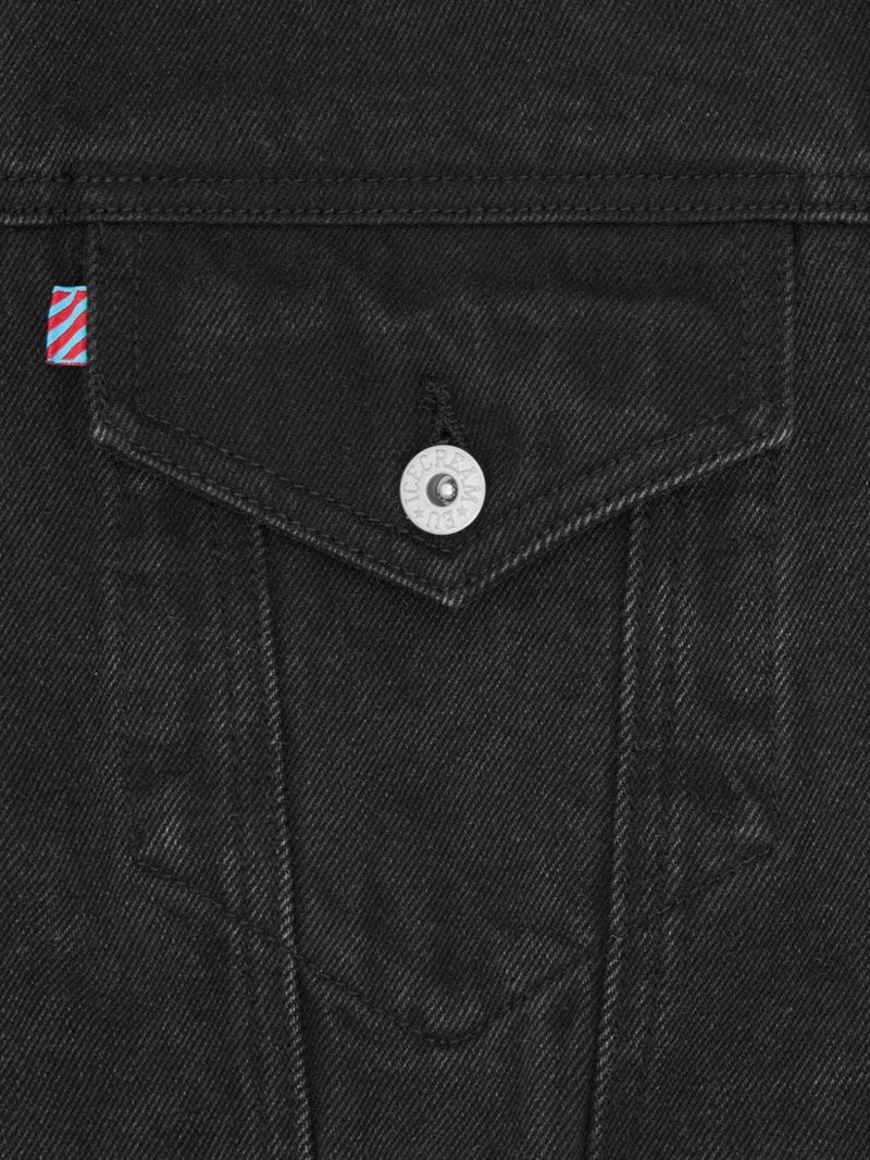logo print denim jacket 3
