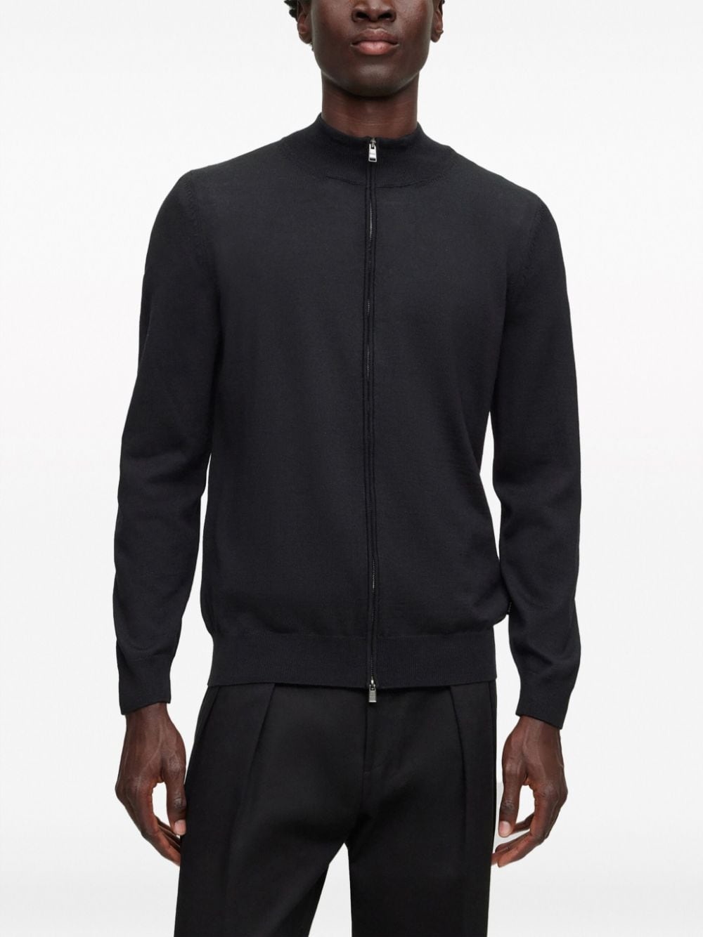 zip-up virgin-wool cardigan - 3