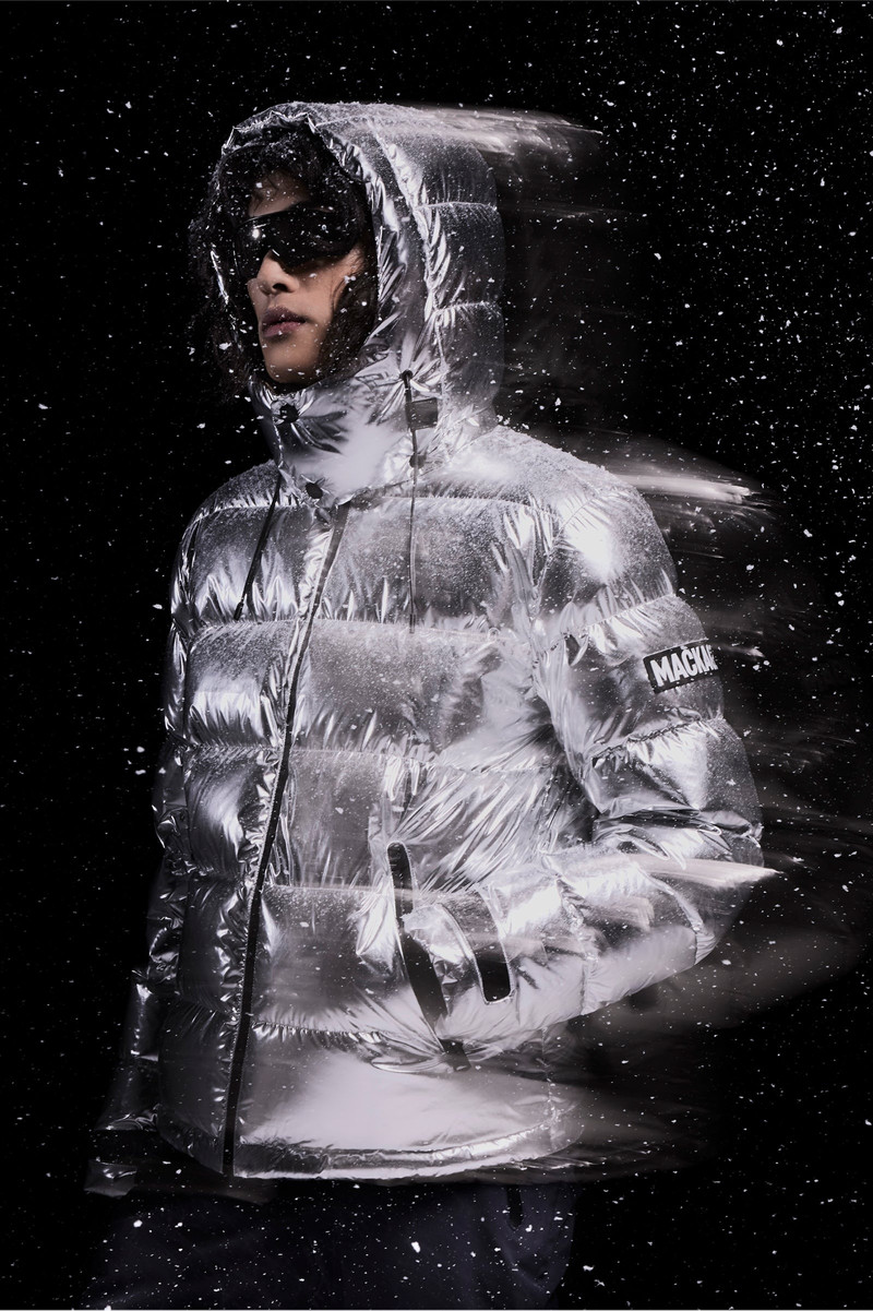 SAMUEL down metallic ski jacket with removable hood 2