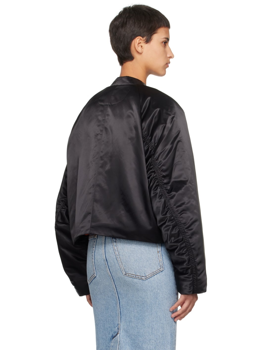 Black Petula Bomber Jacket - 3