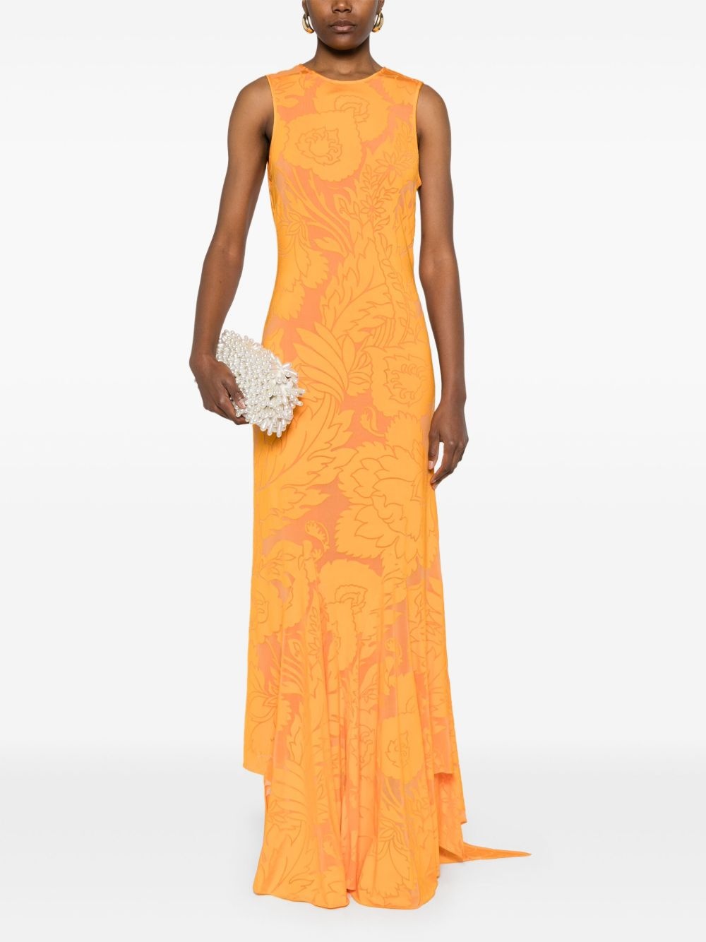 jacquard maxi dress - 2