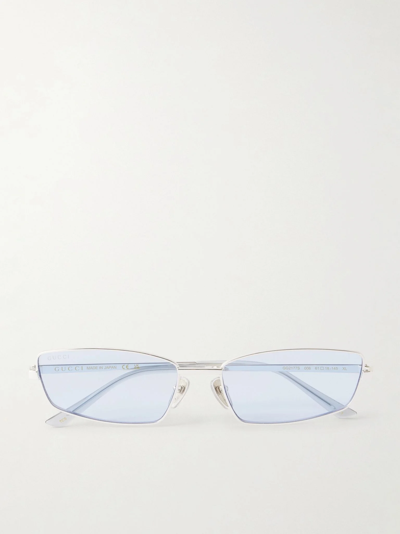 Square-Frame Silver-Tone Sunglasses Silver - 1