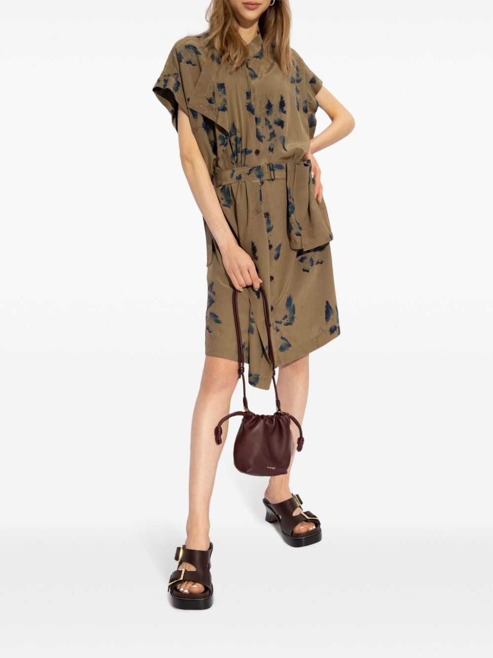 asymmetric floral-print dress - 2