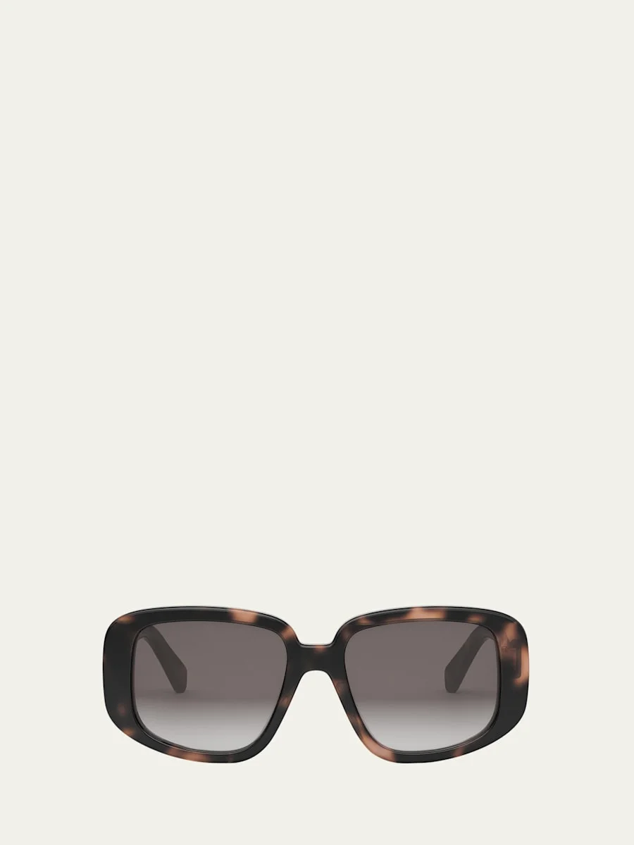 Bold 3 Dots Acetate Shield Sunglasses - 1