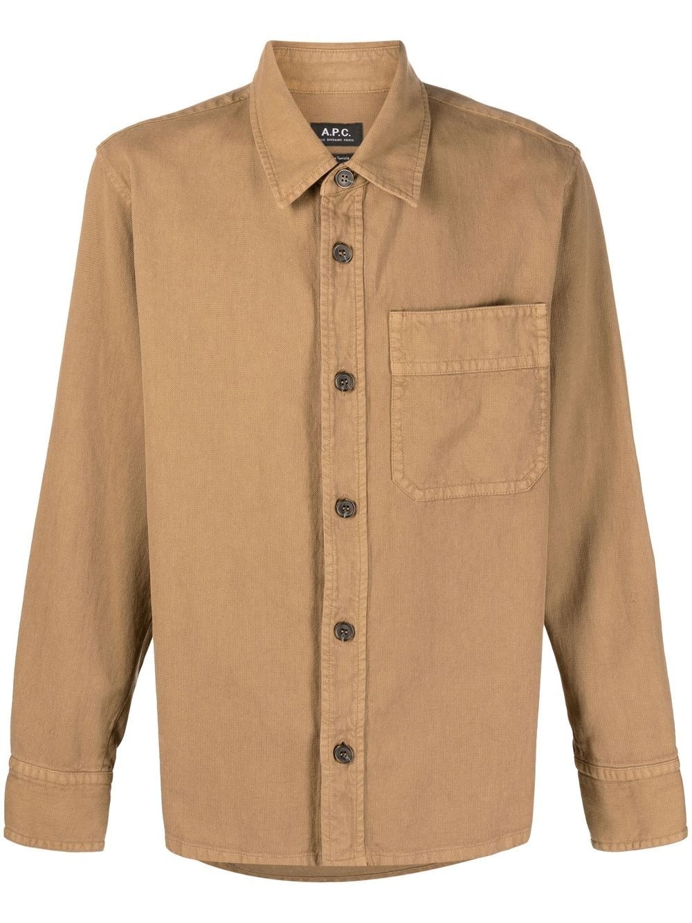 button-down shirt jacket - 1