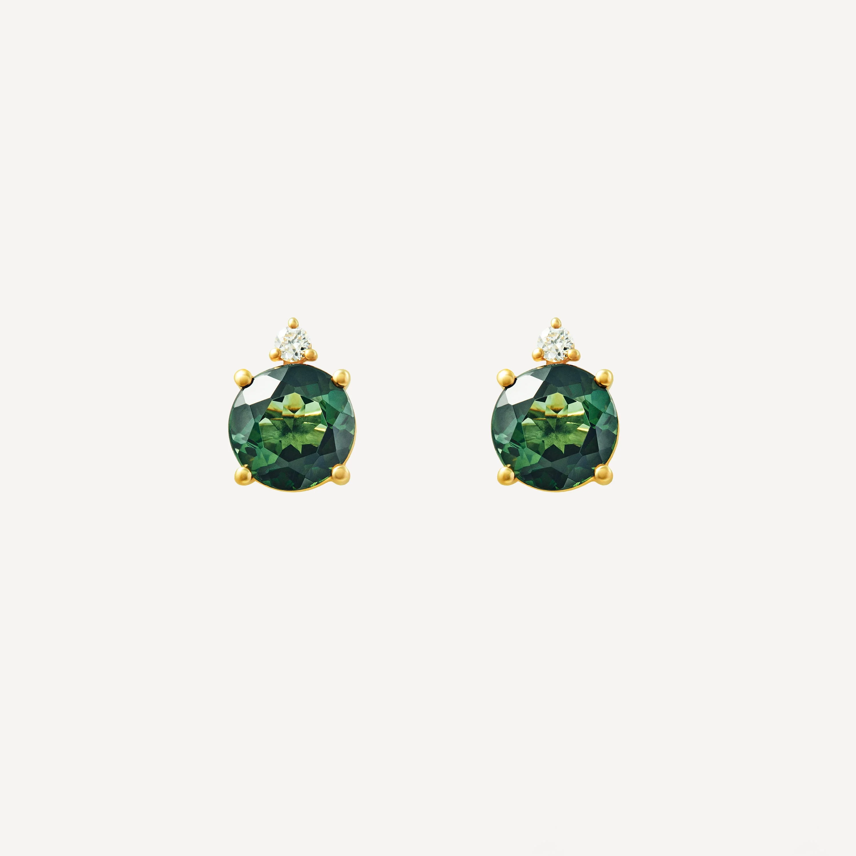 Gold Earrings with green tourmaline and diamonds TOUS ATELIER - 1