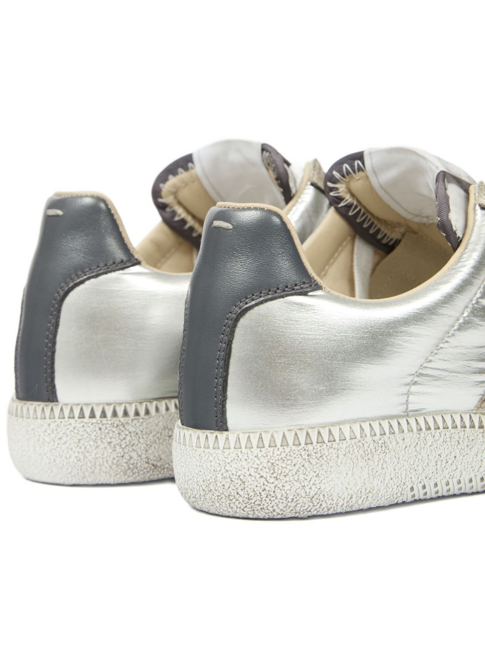 leather low-top sneakers - 5