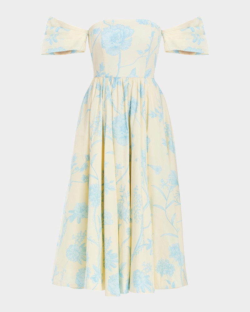 Odette Off-Shoulder Cotton Midi Dress 1