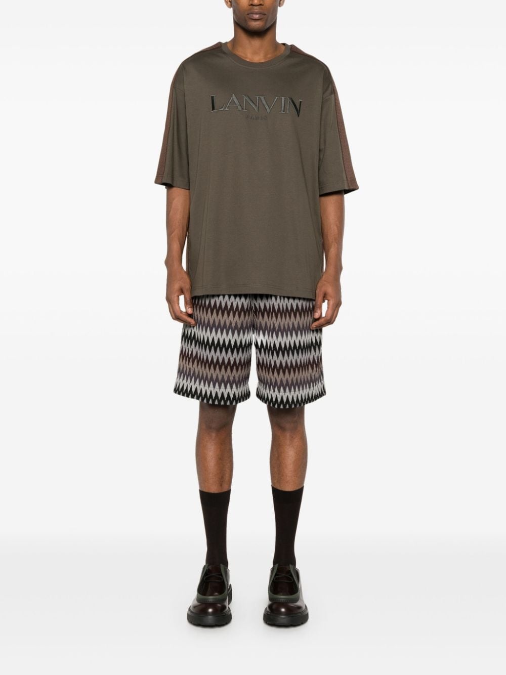 logo-embroidered cotton T-shirt - 2