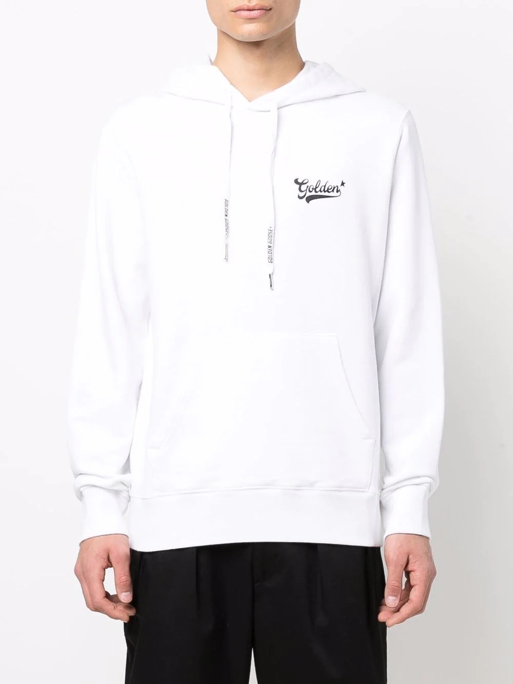 logo-print cotton hoodie - 3