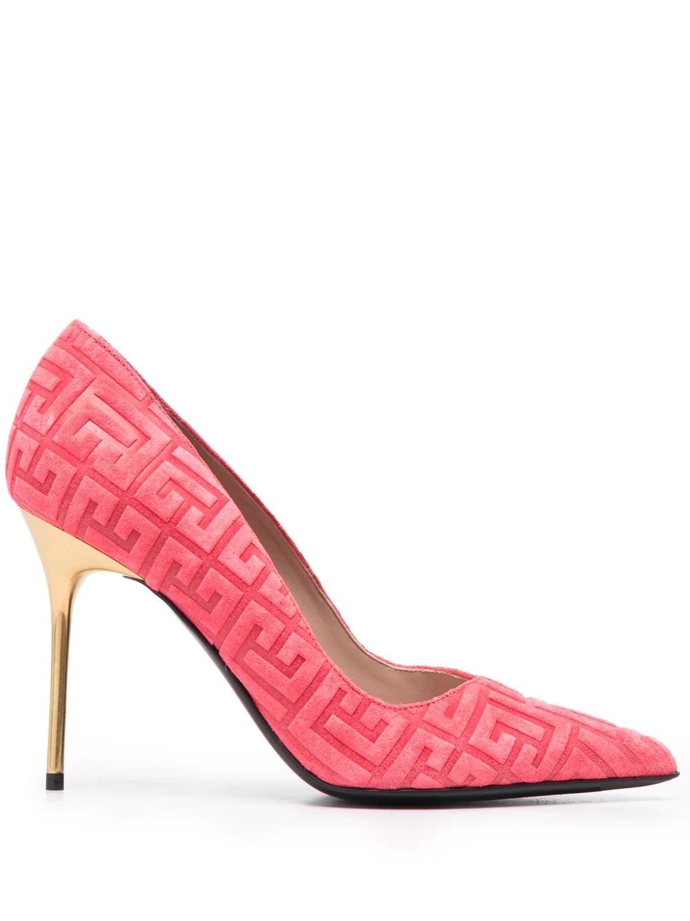 jacquard-logo pointed pumps - 1
