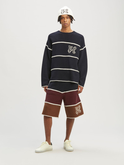 Palm Angels Monogram Striped Sweater outlook