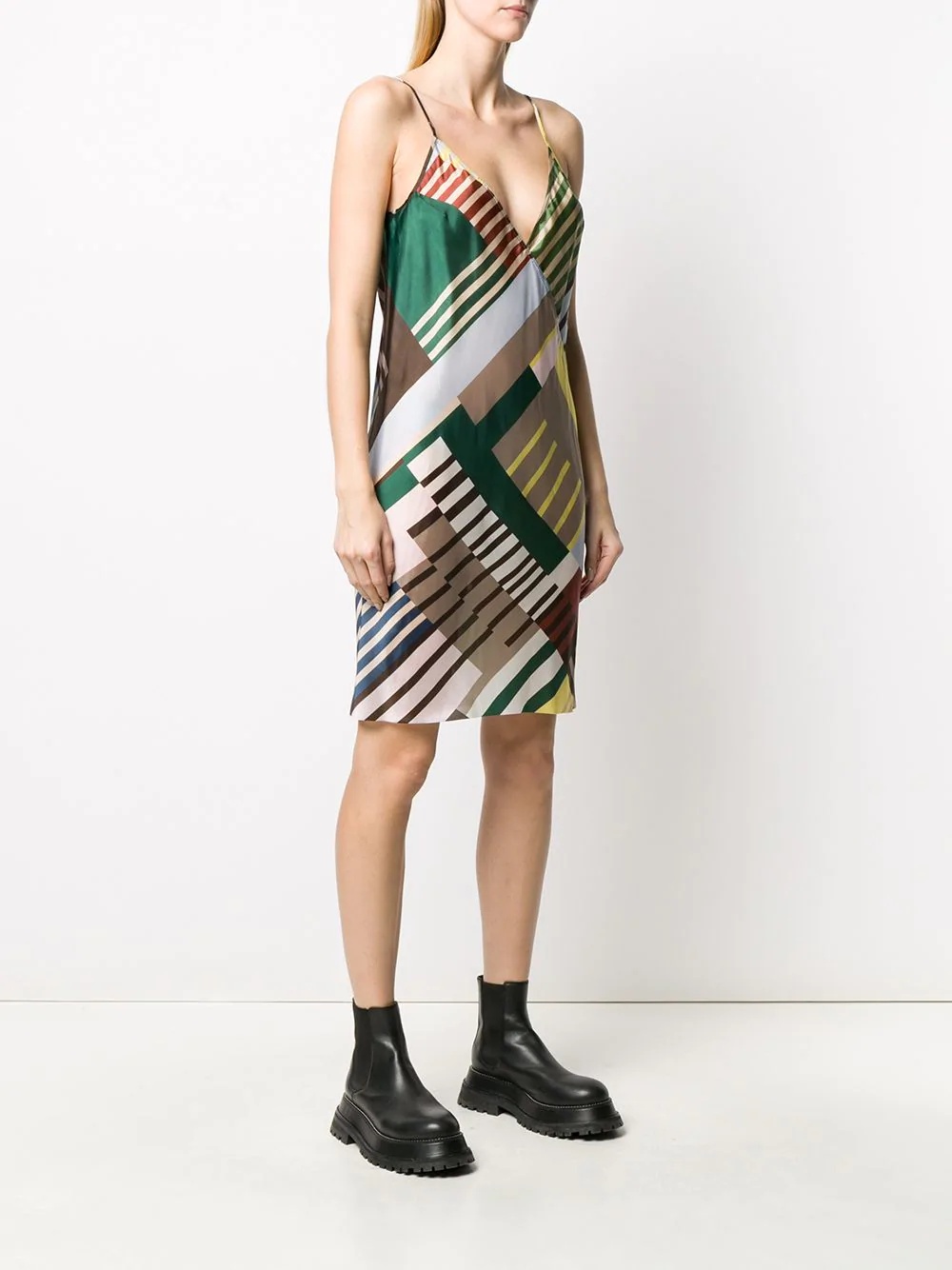 Uxmal print slip dress - 3