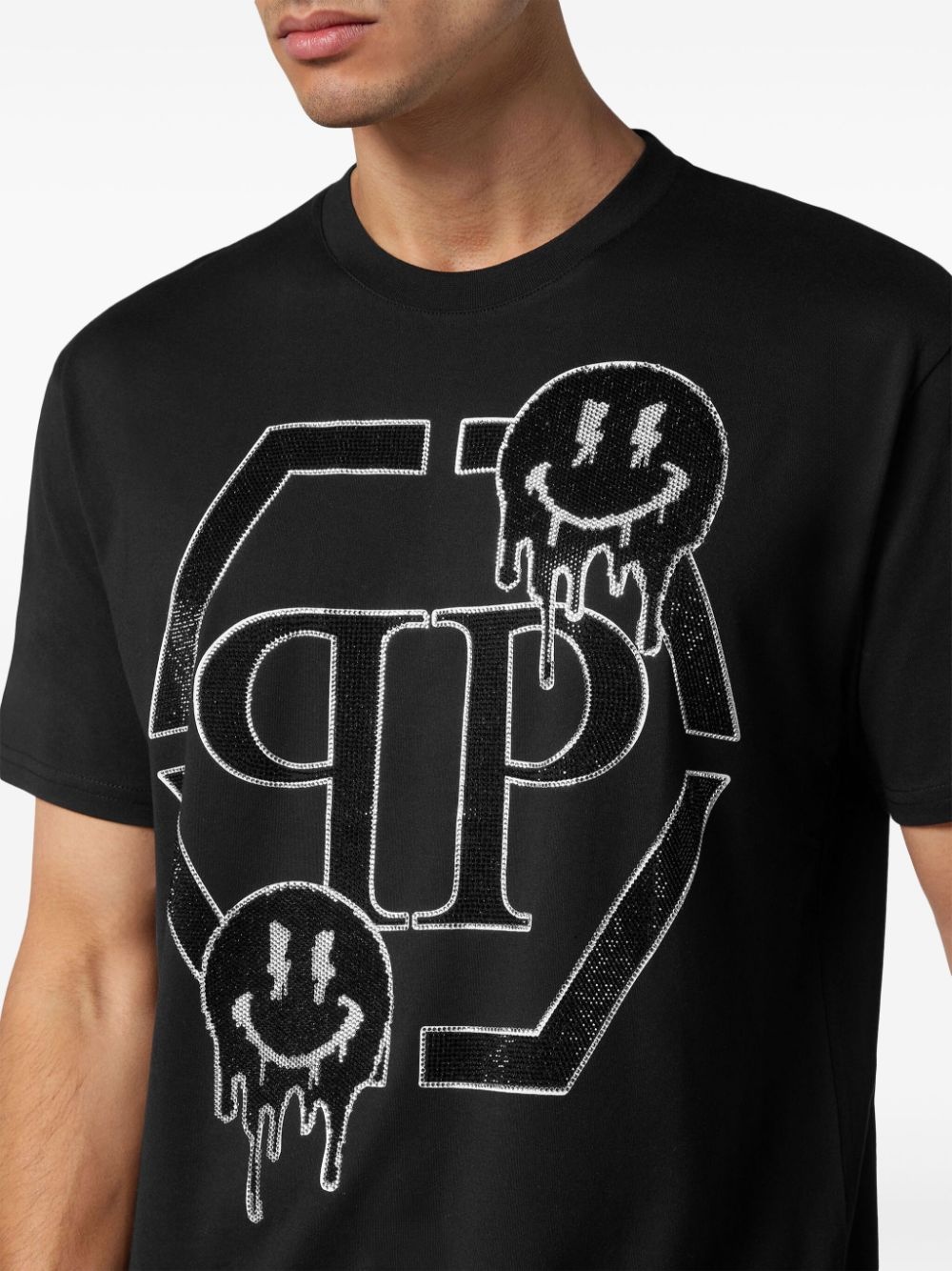 Smile rhinestone-embellished T-shirt - 5