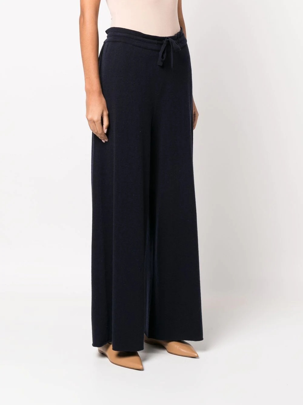 wide-leg cashmere track pants - 3