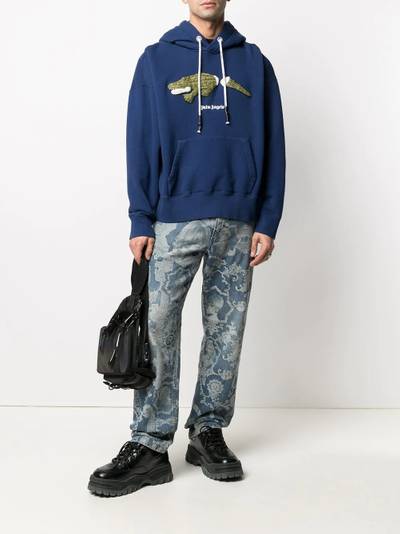 Palm Angels crocodile patch logo hoodie outlook