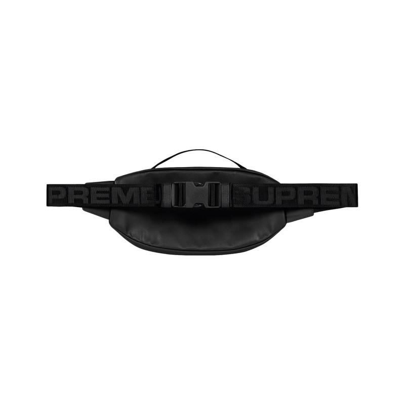 Supreme Supreme Leather Waist Bag 'Black' outlook